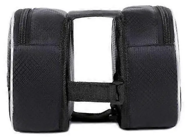 Alt view image 3 of 5 - Ecocleanpath Black Bike Frame Bag | Universal Phone & Tool Storage | Mountain & Road Bicycle Accessories