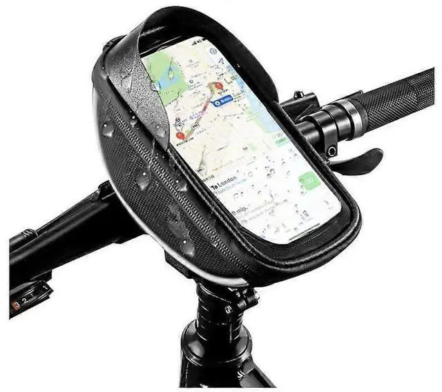 Main image of Ecocleanpath Waterproof Bike Frame Bag with Touchscreen Visor, Large Capacity Storage for Cycling Essentials (Black)