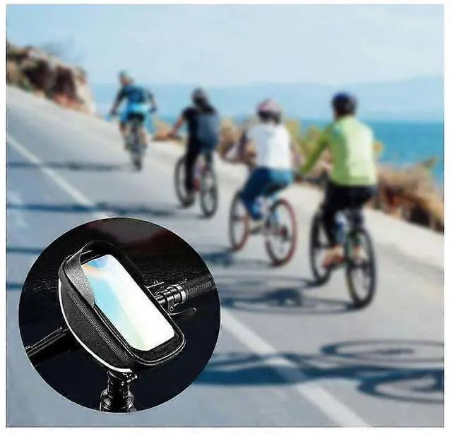 Alt view image 3 of 5 - Ecocleanpath Waterproof Bike Frame Bag with Touchscreen Visor, Large Capacity Storage for Cycling Essentials (Black)