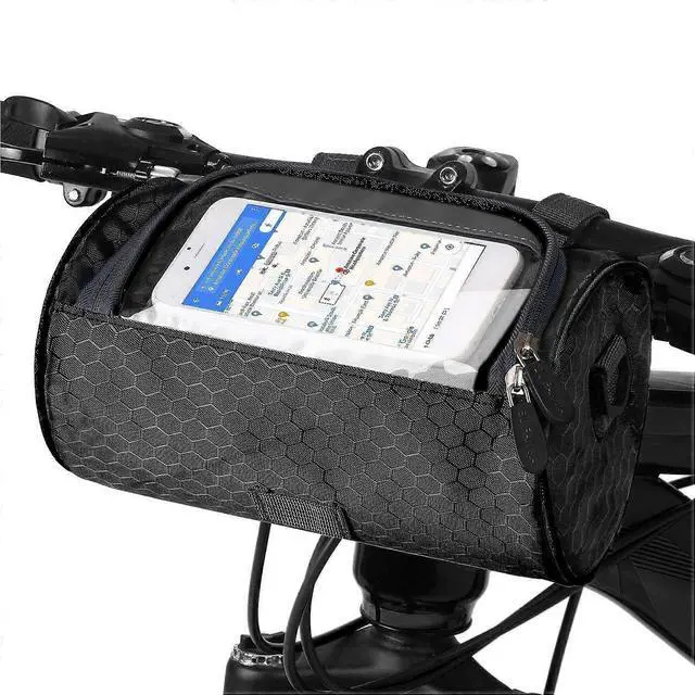 Main image of Ecocleanpath Waterproof Bike Handlebar Bag with Phone Holder & Shoulder Strap, Large Capacity for Cycling