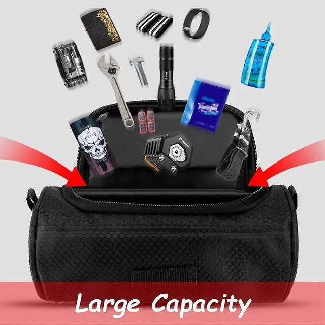 Alt view image 4 of 5 - Ecocleanpath Waterproof Bike Handlebar Bag with Phone Holder & Shoulder Strap, Large Capacity for Cycling