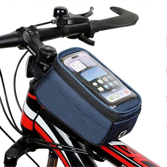 Main image of Ecocleanpath Waterproof Bike Phone Frame Bag | Touchscreen Access, Large Storage, Knee-Friendly Design for Mountain/Road Bicycles