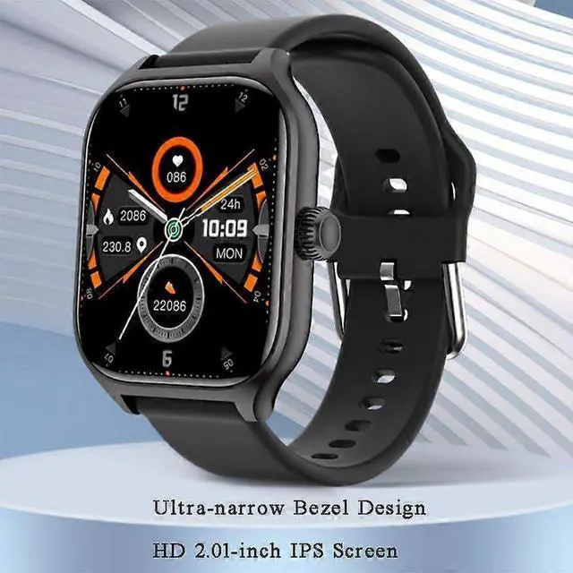 Alt view image 3 of 5 - Ecocleanpath Smartwatch with Heart Rate, Blood Oxygen, BP Monitor, Bluetooth Calling, 2.01" Display, 19 Sports Modes