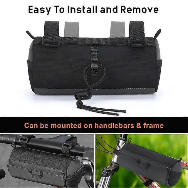 Alt view image 3 of 5 - Ecocleanpath 1L Bike Handlebar Bag with Shoulder Strap & Reflective Area for Mountain/Road/E-Bikes