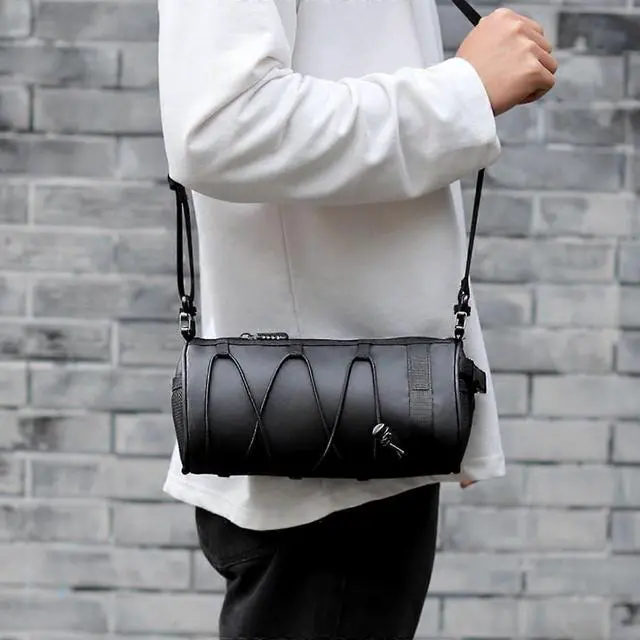 Alt view image 3 of 5 - Ecocleanpath 2.5L Waterproof Bike Handlebar Bag with Shoulder Strap, PU Oxford Frame Pouch for Cycling Essentials (Black)