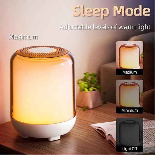 Alt view image 5 of 5 - Ecocleanpath Bluetooth 5.3 Speaker with 20 Sleep Sounds, Dimmable LED Mood Light & Hands-Free Calling (White)