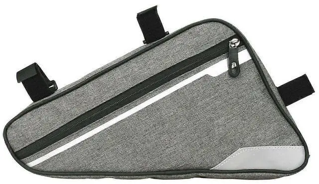 Main image of Ecocleanpath Large Waterproof Triangle Bike Frame Bag - Gray, Fits Mountain & Road Bicycles