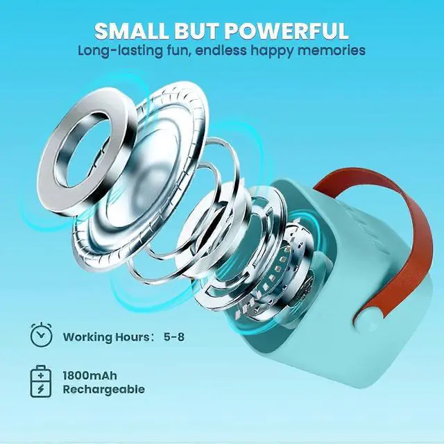 Alt view image 3 of 5 - Ecocleanpath Kids Karaoke Machine with 2 Mics, Bluetooth Speaker, LED Lights - Portable Birthday Gift for Boys & Girls