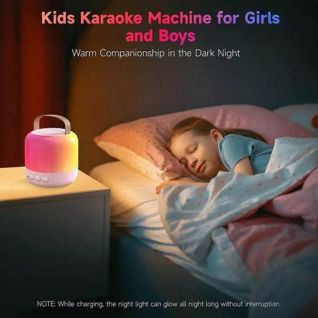Alt view image 5 of 5 - Ecocleanpath Kids Karaoke Machine with 2 Wireless Mics | Portable Bluetooth Speaker | Birthday Gift for Ages 3-12