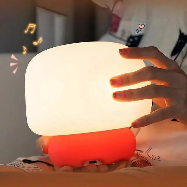 Main image of Ecocleanpath Mushroom Night Light for Kids - Touch Control, 13 Sounds, Timer, Eye-Friendly LED (White)