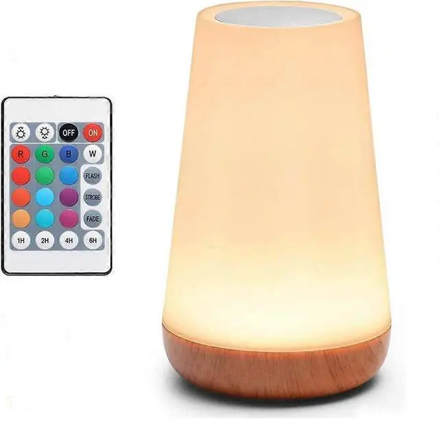 Main image of Ecocleanpath LED Night Light with Touch & Remote, 13 Colors & 5 Brightness, Rechargeable Bedside Lamp (White)