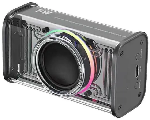 Main image of Ecocleanpath Portable Bluetooth Speaker with 360° Sound, Powerful Bass & Colorful LED Lights for Parties, Travel, Camping (Black)