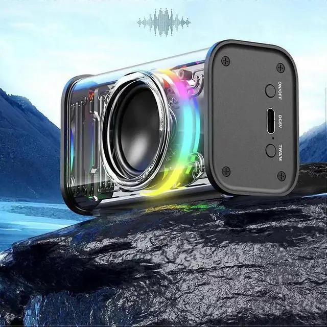 Alt view image 4 of 5 - Ecocleanpath Portable Bluetooth Speaker with 360° Sound, Powerful Bass & Colorful LED Lights for Parties, Travel, Camping (Black)