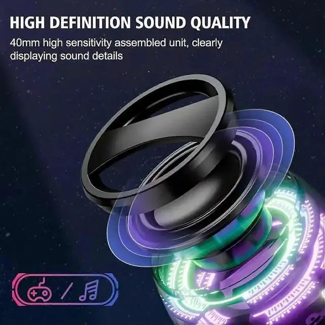 Alt view image 3 of 5 - Ecocleanpath G200 Magnetic Bluetooth Speaker - Portable Mini Speaker with Color Light & Phone Stand, Black