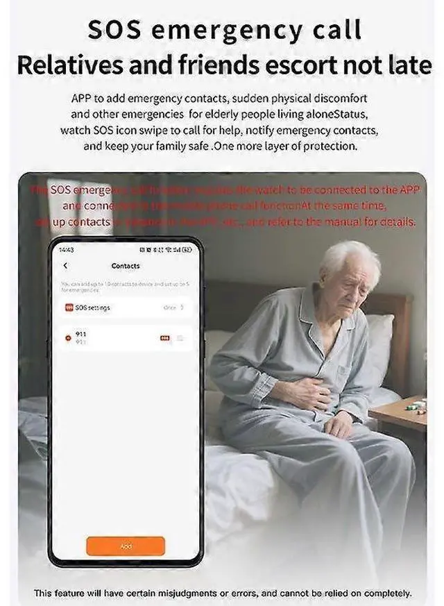 Alt view image 5 of 5 - Ecocleanpath F320 Smartwatch ECG HRV Heart Rate Monitor, SOS Alert & 52 Sport Modes, Black