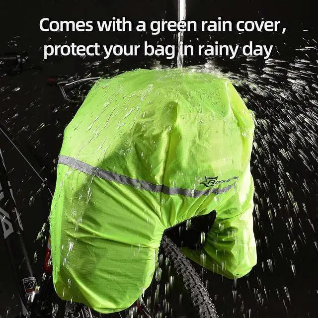 Alt view image 4 of 5 - Ecocleanpath RockBros 17L-45L Waterproof Bike Trunk Bag with Expandable Panniers & Taillight Mount