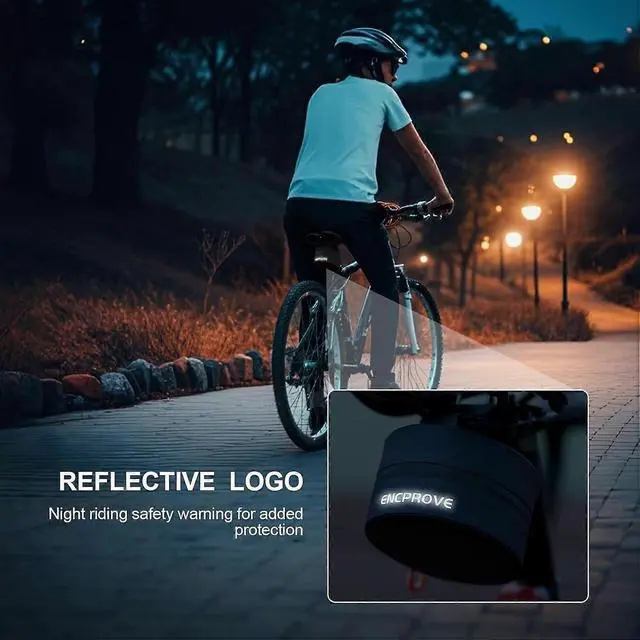 Alt view image 5 of 5 - Ecocleanpath Magnetic Bike Saddle Bag, Waterproof Under Seat Pack with Quick Attach for Road Cycling (Black)