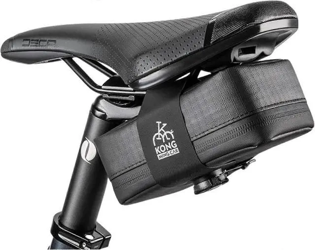 Main image of Ecocleanpath Waterproof Bike Saddle Bag, 3D Shockproof Strap-On Seat Pack for Road & Mountain Bikes (Black)