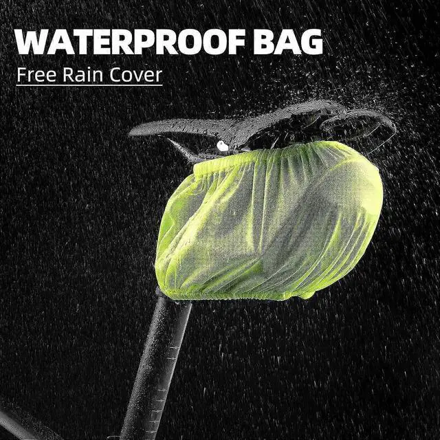 Alt view image 5 of 5 - Ecocleanpath Waterproof Bike Saddle Bag with LED Light, 3D Shell & Rain Cover for Road/Mountain Bikes (Black)