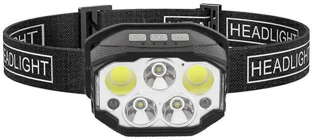Main image of Ecocleanpath 1200 Lumen LED Rechargeable Headlamp with Hand Sensor & Red Light, 6 Modes for Camping