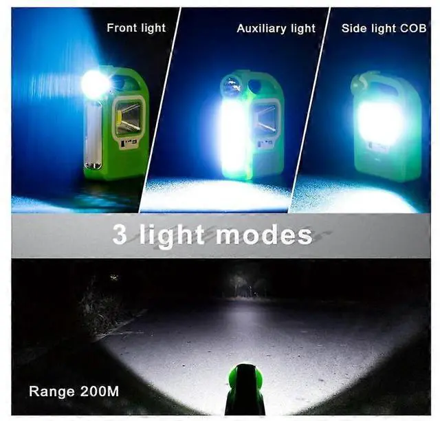 Alt view image 2 of 5 - Ecocleanpath 4-Pack Green Solar Lantern & LED Flashlight, USB Rechargeable for Camping, Emergency Kits