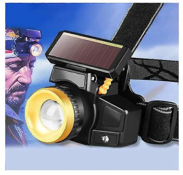 Alt view image 3 of 5 - Ecocleanpath 1000 Lumen Rechargeable LED Headlamp, 3 Modes Hands-Free Light for Camping, Fishing, Work (Black)