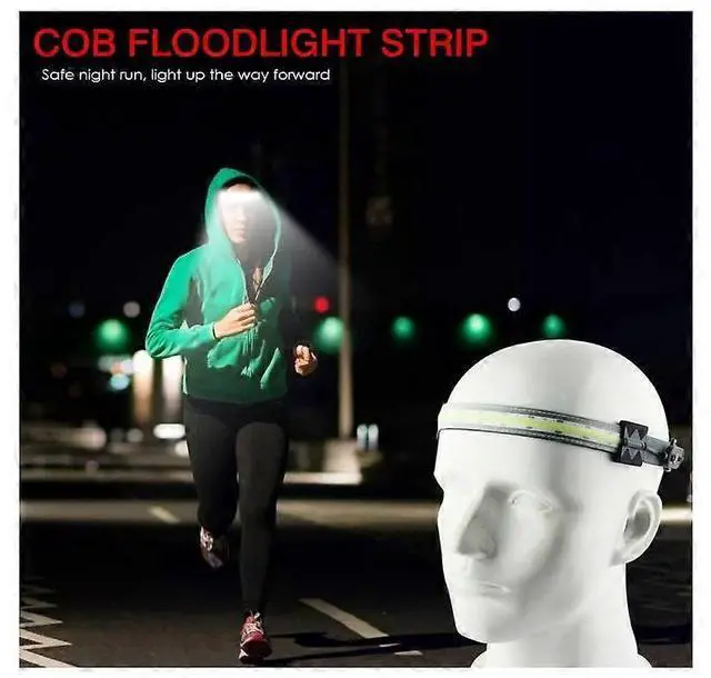 Alt view image 2 of 5 - Ecocleanpath 2-Pack 1200 Lumen LED Headlamp, Super Bright with Rear Warning Light for Camping, Running, Fishing