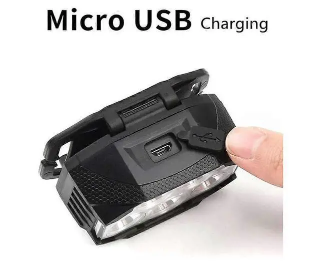 Alt view image 5 of 5 - Ecocleanpath USB Rechargeable LED Headlamp - 6 Modes, Motion Sensor, Waterproof Headlight for Work & Camping (Black)