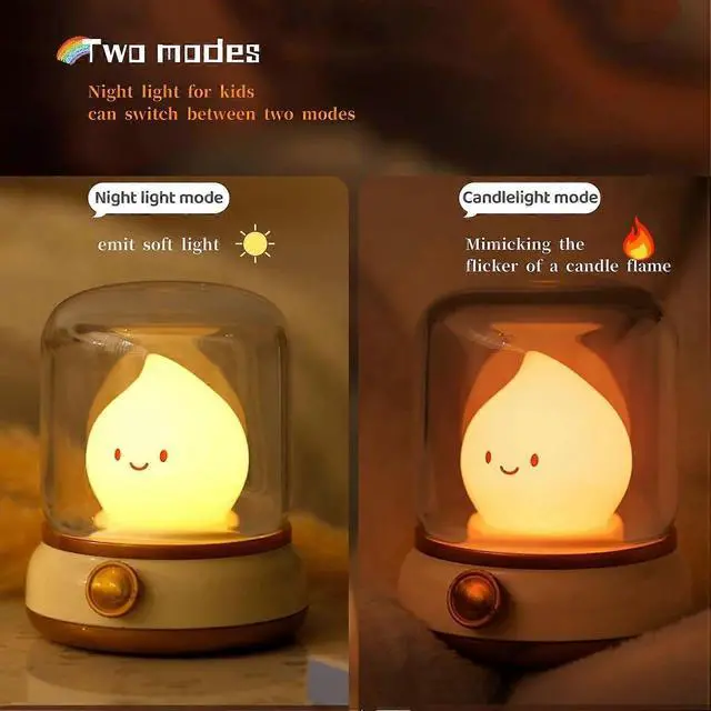 Alt view image 3 of 5 - Ecocleanpath Ghost Campfire Night Light - Flameless Rechargeable Kerosene Lamp, Cute Desktop & Nursery Decor