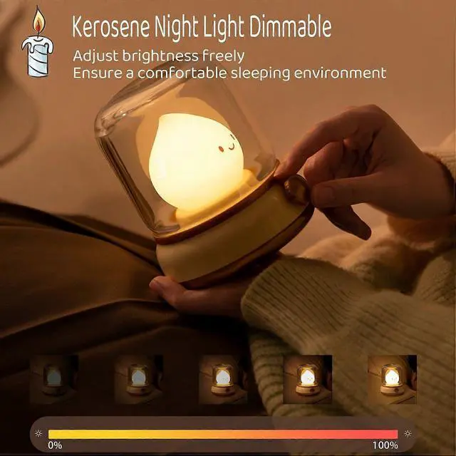 Alt view image 4 of 5 - Ecocleanpath Ghost Campfire Night Light - Flameless Rechargeable Kerosene Lamp, Cute Desktop & Nursery Decor