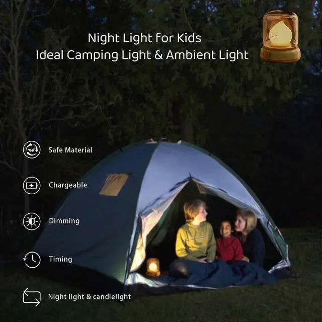 Alt view image 5 of 5 - Ecocleanpath Ghost Campfire Night Light - Flameless Rechargeable Kerosene Lamp, Cute Desktop & Nursery Decor