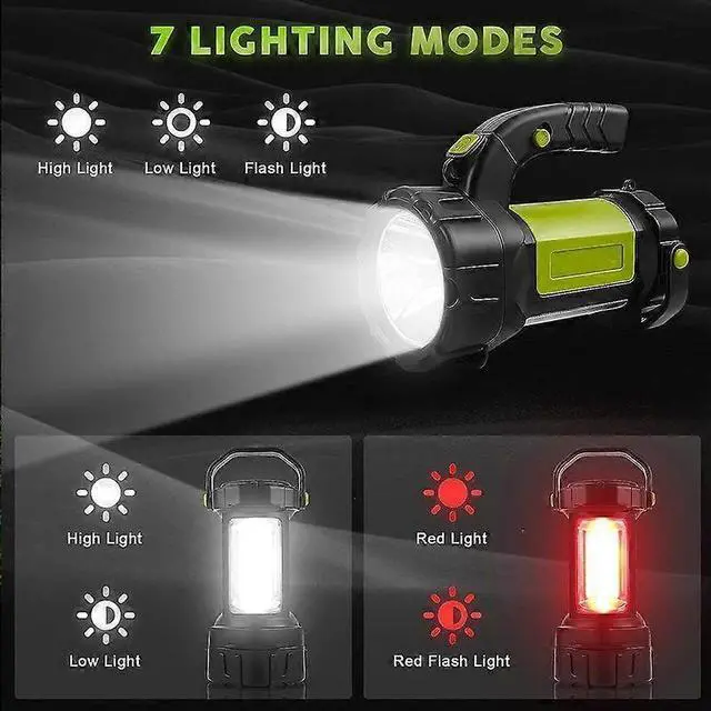 Alt view image 5 of 5 - Ecocleanpath 800LM Rechargeable Camping Lantern & Flashlight, 2400mAh Battery, IP65 Waterproof, 4-in-1 Multi-Function Light