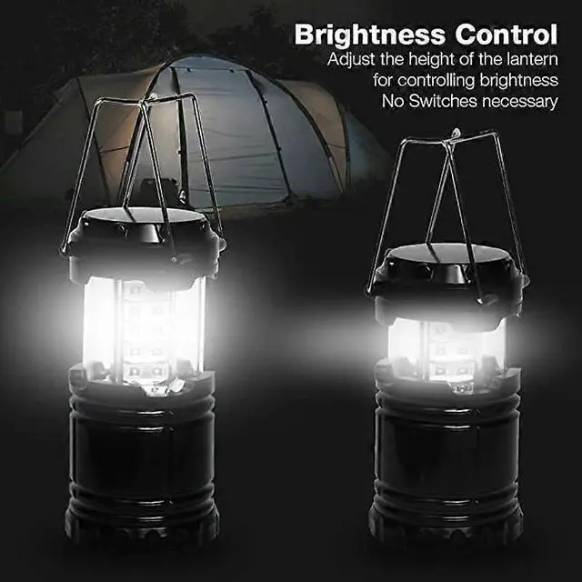 Alt view image 2 of 5 - Ecocleanpath 2-Pack LED Camping Lantern, 30-LED 360° Waterproof Hanging Light for Emergency & Outdoor Use