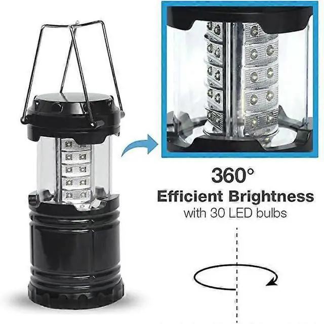 Alt view image 3 of 5 - Ecocleanpath 2-Pack LED Camping Lantern, 30-LED 360° Waterproof Hanging Light for Emergency & Outdoor Use