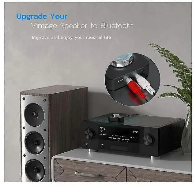 Alt view image 5 of 5 - Ecocleanpath Bluetooth 5.0 Receiver Adapter, Hi-Fi Wireless Audio with 3D Surround, TF Card & AUX Support (Black)