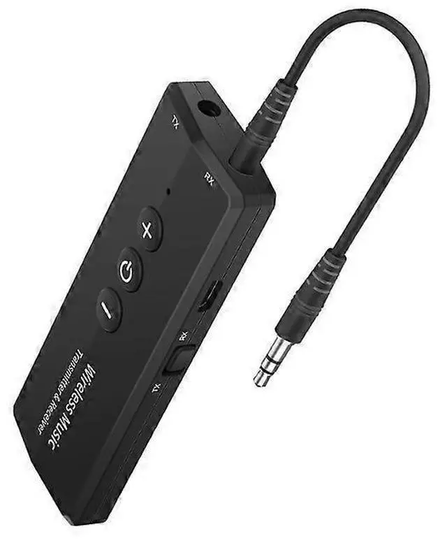 Main image of Ecocleanpath Bluetooth 5.0 Transmitter Receiver 3-in-1, Wireless Audio Adapter for TV/PC/Car, 50ft Range & 10H Playback (Black)