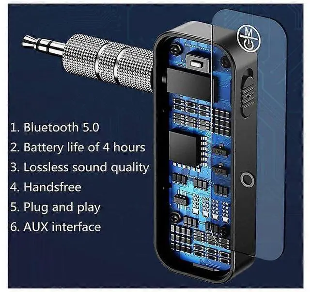 Alt view image 5 of 5 - Ecocleanpath Bluetooth 5.0 Audio Receiver Adapter, Wireless Hi-Fi Stereo for Home/Car with 3.5mm AUX & RCA (Black)