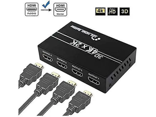 Alt view image 2 of 5 - Ecocleanpath KuWFi 4K HDMI Splitter 1x4, 4-Way Switch for Home Theater & Gaming