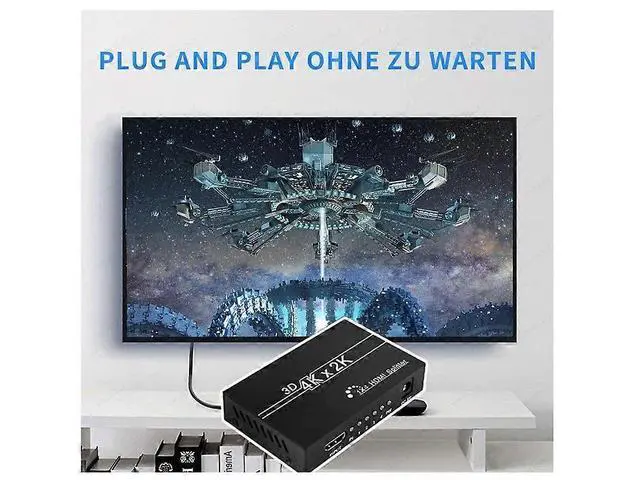 Alt view image 3 of 5 - Ecocleanpath KuWFi 4K HDMI Splitter 1x4, 4-Way Switch for Home Theater & Gaming