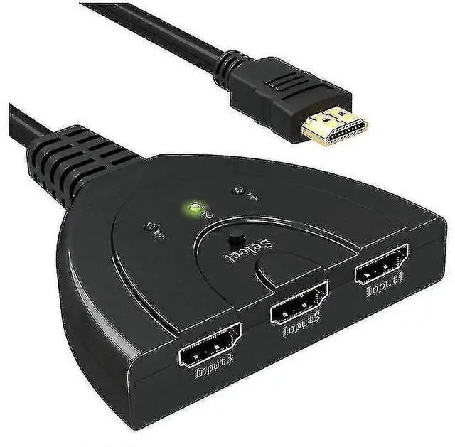 Main image of Ecocleanpath HDMI Switch 3x1, 1080P 3D Auto-Switching Hub, Plug & Play, No External Power