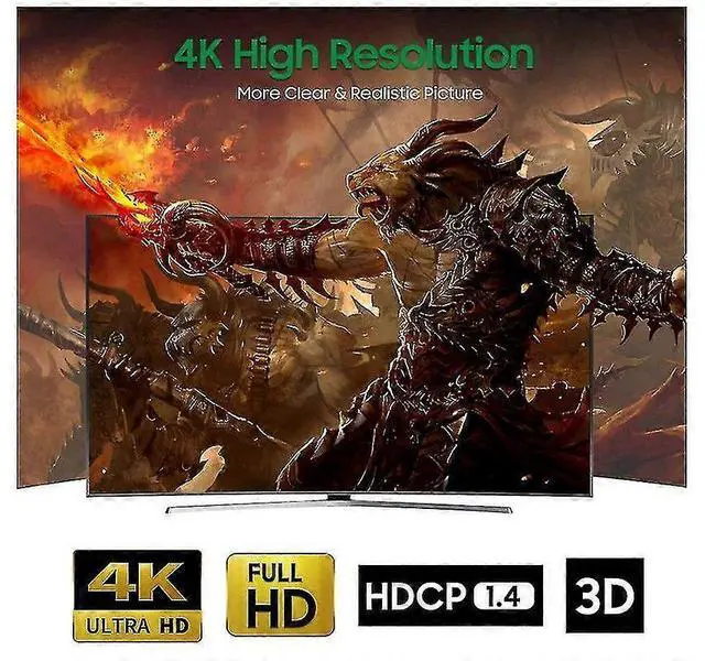 Alt view image 2 of 5 - Ecocleanpath HDMI1213Y2 1x2 HDMI Splitter, 4K 30Hz & 1080P 60Hz, Aluminum 2-Way Display Adapter