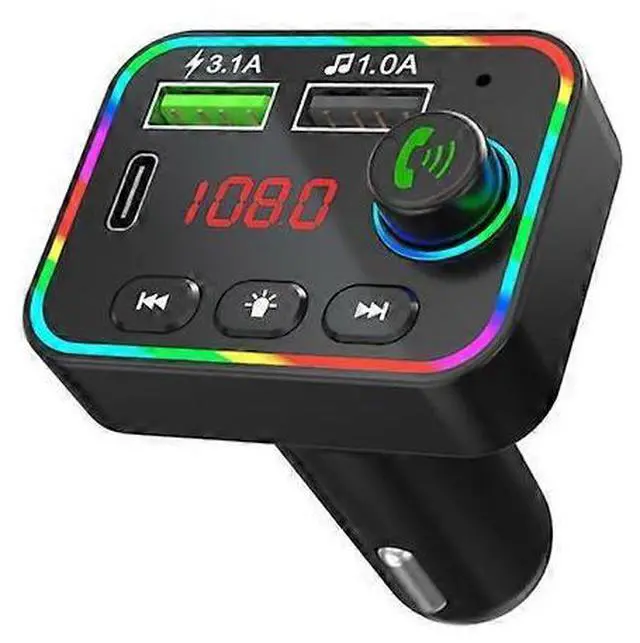 Main image of Ecocleanpath Universal Bluetooth FM Transmitter Car Adapter | Hands-Free Calling, Dual USB & Type-C Fast Charging, MP3 Player