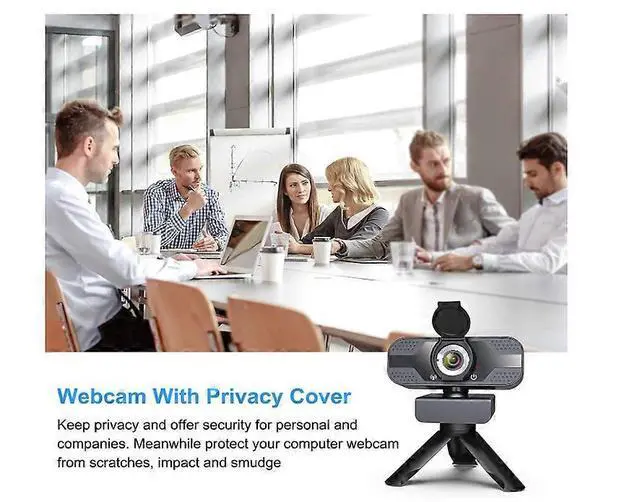Alt view image 2 of 5 - Ecocleanpath 1080P Webcam with Microphone & Privacy Cover, 360° Rotatable HD Streaming Camera for PC/Laptop