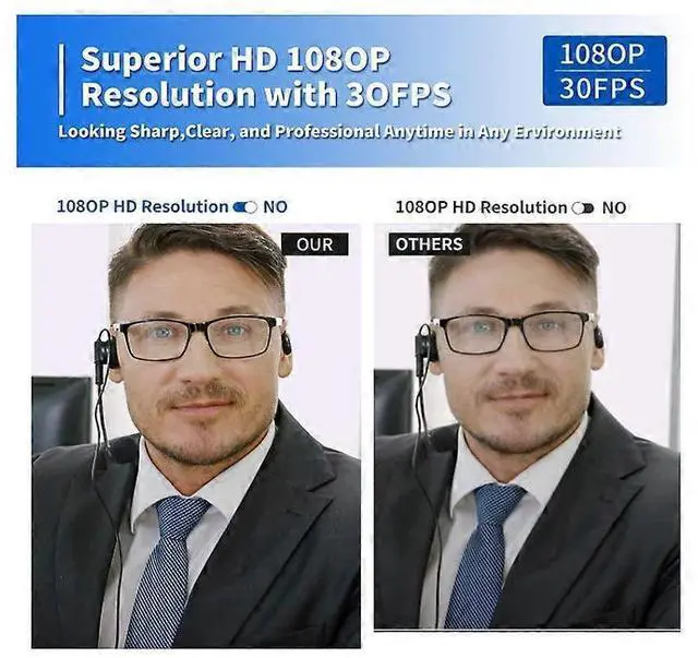 Alt view image 5 of 5 - Ecocleanpath 1080P Full HD USB Webcam with Mic, Plug & Play, Noise Canceling, Auto Light Correction (Black)