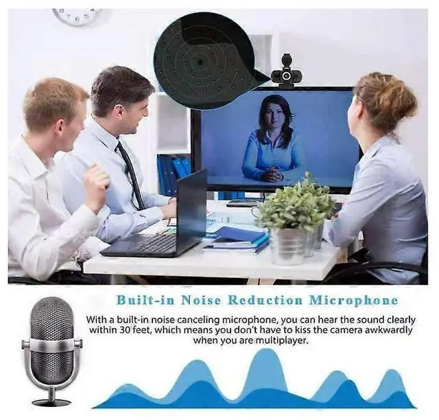 Alt view image 4 of 5 - Ecocleanpath Mini 1080P Webcam with Privacy Cover & Microphone - Plug & Play USB Computer Camera (Black)