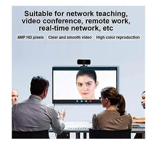 Alt view image 2 of 5 - Ecocleanpath HD Business Webcam with 360° Rotation & Microphone, Auto Focus USB Camera for Video Conferencing & Teaching (Black)