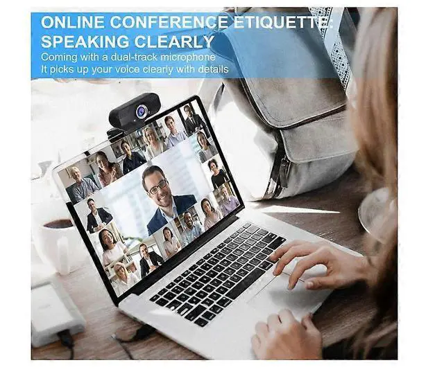 Alt view image 3 of 5 - Ecocleanpath 1080P HD Webcam with Microphone, Plug & Play USB Camera for PC, Noise Canceling & Auto Light Correction (Black)