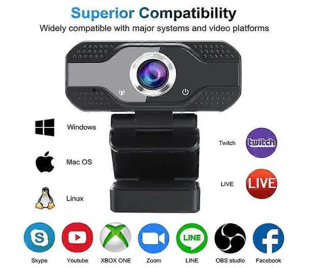 Alt view image 4 of 5 - Ecocleanpath 1080P HD Webcam with Microphone, Plug & Play USB Camera for PC, Noise Canceling & Auto Light Correction (Black)