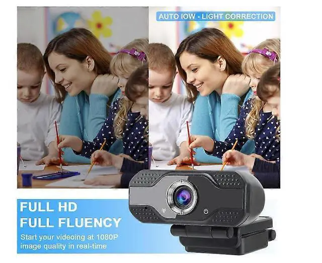 Alt view image 5 of 5 - Ecocleanpath 1080P HD Webcam with Microphone, Plug & Play USB Camera for PC, Noise Canceling & Auto Light Correction (Black)