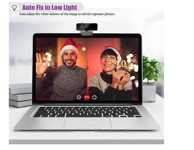 Alt view image 4 of 5 - Ecocleanpath 1080P HD Webcam with Microphone, 105° Wide Angle for Streaming, Video Conferencing (Black)